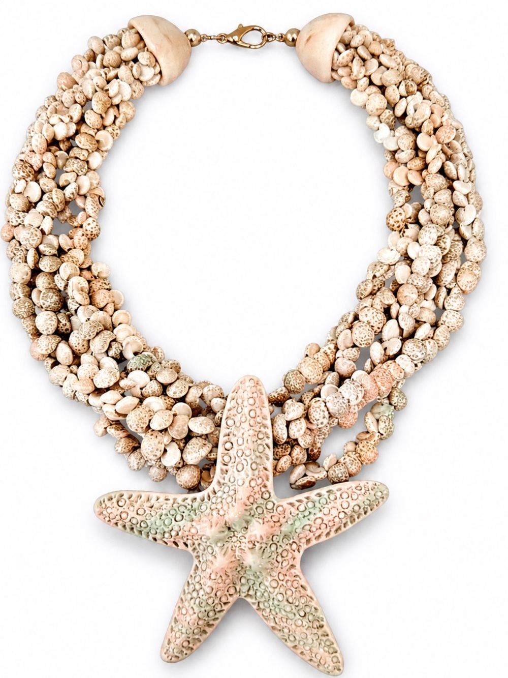 Chunky Beaded Starfish Necklace